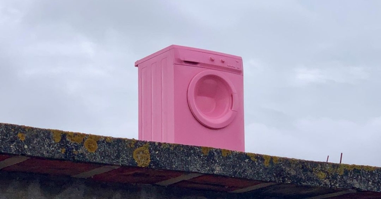  Superlinox, máquina lavar roupa cor de rosa