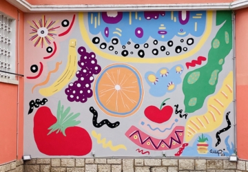 Já nasceu o mural “O Pomar” no Mercado da Conceição